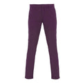 Purple - Front - Asquith & Fox Womens-Ladies Casual Chino Trousers