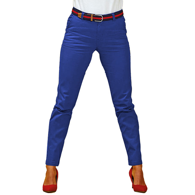 Royal - Back - Asquith & Fox Womens-Ladies Casual Chino Trousers