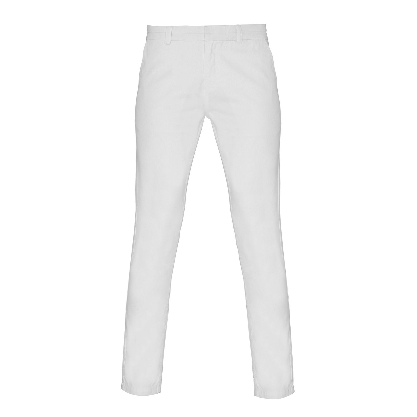 White - Front - Asquith & Fox Womens-Ladies Casual Chino Trousers
