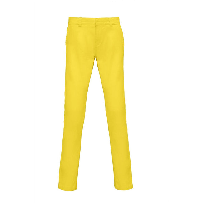 Lemon Zest - Front - Asquith & Fox Womens-Ladies Casual Chino Trousers
