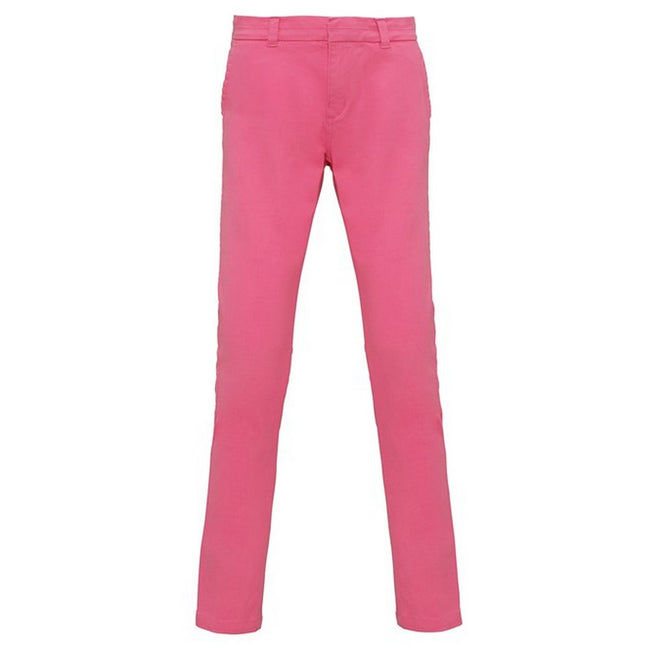 Pink Carnation - Front - Asquith & Fox Womens-Ladies Casual Chino Trousers