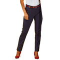 Navy - Back - Asquith & Fox Womens-Ladies Casual Chino Trousers