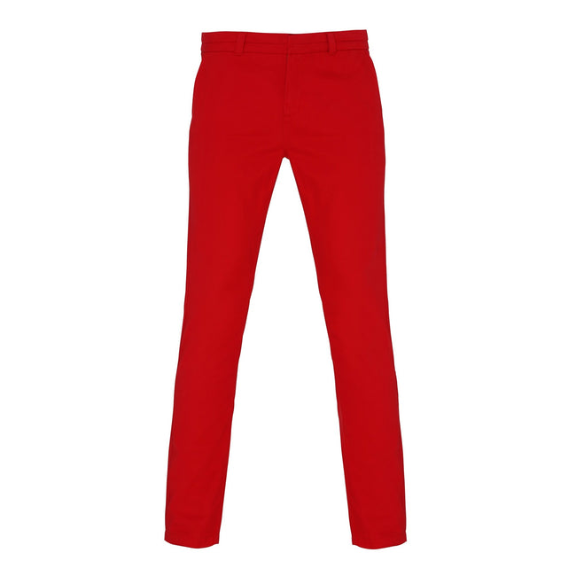 Cherry Red - Front - Asquith & Fox Womens-Ladies Casual Chino Trousers