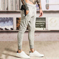Ecru Marl - Side - Brave Soul Mens Grant Panelled Cuffed Jogging Bottoms