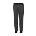 Black- Grey Marl - Back - Brave Soul Mens Hugo Marl Effect Cuffed Jogging Bottoms