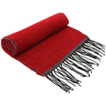 Red - Front - Asquith & Fox Unisex Two Tone Tassled Scarf