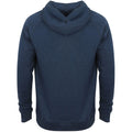Navy Marl - Back - Front Row Mens Slim Fit French Terry Hoodie