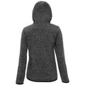 Charcoal-Black Fleck - Back - Tri Dri Womens-Ladies Melange Knit Fleece Jacket