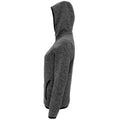 Charcoal-Black Fleck - Side - Tri Dri Womens-Ladies Melange Knit Fleece Jacket
