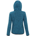 Sapphire-Black Fleck - Back - Tri Dri Womens-Ladies Melange Knit Fleece Jacket