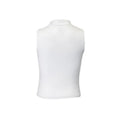 White - Side - Skinni Minni Childrens Girls High Neck Crop Vest