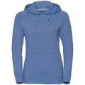 Blue Marl - Close up - Russell Womens-Ladies HD Hooded Sweatshirt