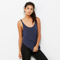 Heather Navy - Back - Bella And Canvas Womens-Ladies Flowy Side Slit Sleeveless Tank Top