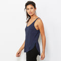 Heather Navy - Side - Bella And Canvas Womens-Ladies Flowy Side Slit Sleeveless Tank Top