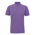 Purple Melange - Front - Asquith & Fox Mens Twisted Yarn Polo