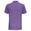 Purple Melange - Back - Asquith & Fox Mens Twisted Yarn Polo