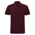 Burgundy-Black - Front - Asquith & Fox Mens Twisted Yarn Polo