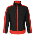 Black-Classic Red - Front - Regatta Contrast Mens 3-Layer Printable Softshell Jacket