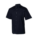 Navy - Front - Henbury Mens Short Sleeve Fitted Work Shirt
