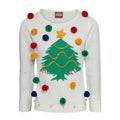 White - Front - Christmas Shop Womens-Ladies Christmas Tree 3D Jumper