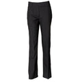 Black - Front - Henbury Womens-Ladies Flat Front Bootleg Workwear Trouser