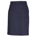 Navy - Front - Brook Taverner Womens-Ladies Austin Chino Skirt