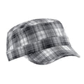 Grey Plaid - Front - Beechfield Unisex Plaid Cadet Army Cap (Pack of 2)
