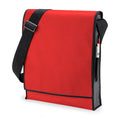 Red- Black - Front - BagBase Budget Vertical Messenger Bag (10 Litres) (Pack of 2)