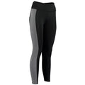 Black-Grey Melange - Front - Gamegear Womens Contrast Full Length Legging