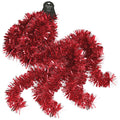 Red - Front - Christmas Shop Shiny Chunky Tinsel (Pack of 3)