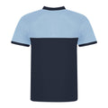 Oxford Navy-Sky Blue - Back - AWDis Just Polos Mens Colour Block Polo Shirt