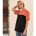 Black-Mango Tango - Back - AWDis Just Ts Unisex Adults Colour Block T-Shirt