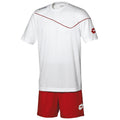 White - Flame Red - Front - Lotto Mens Sports Football Kit Sigma T-Shirt