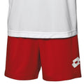 White - Flame Red - Back - Lotto Mens Sports Football Kit Sigma T-Shirt
