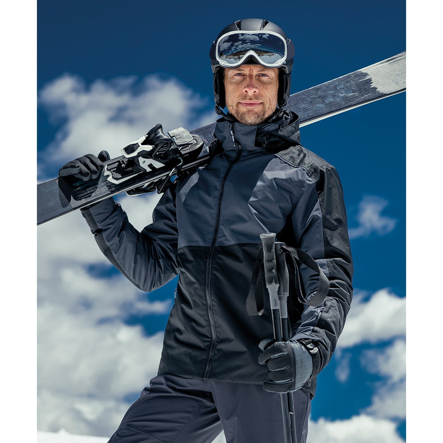 Black-Ebony Grey - Lifestyle - Dare 2B Mens Emulate Waterproof Jacket