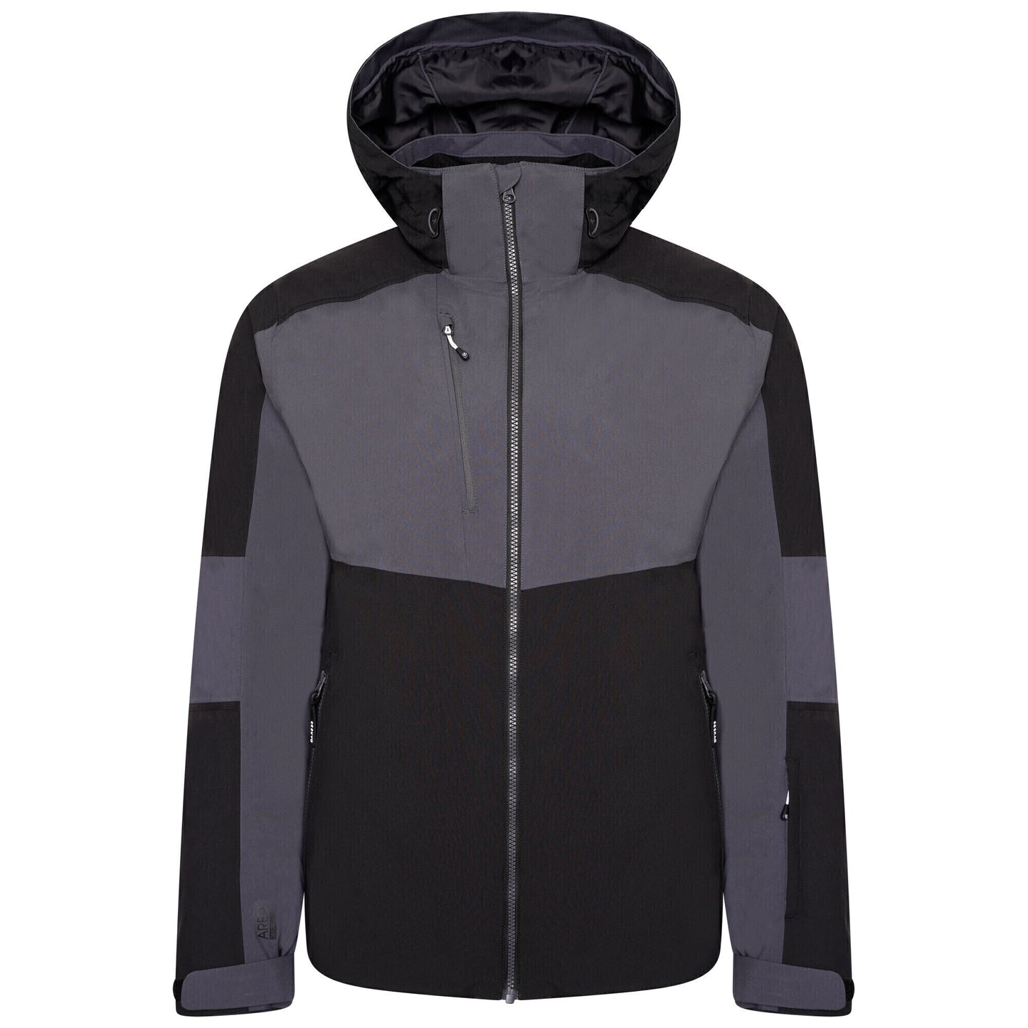 Black-Ebony Grey - Close up - Dare 2B Mens Emulate Waterproof Jacket