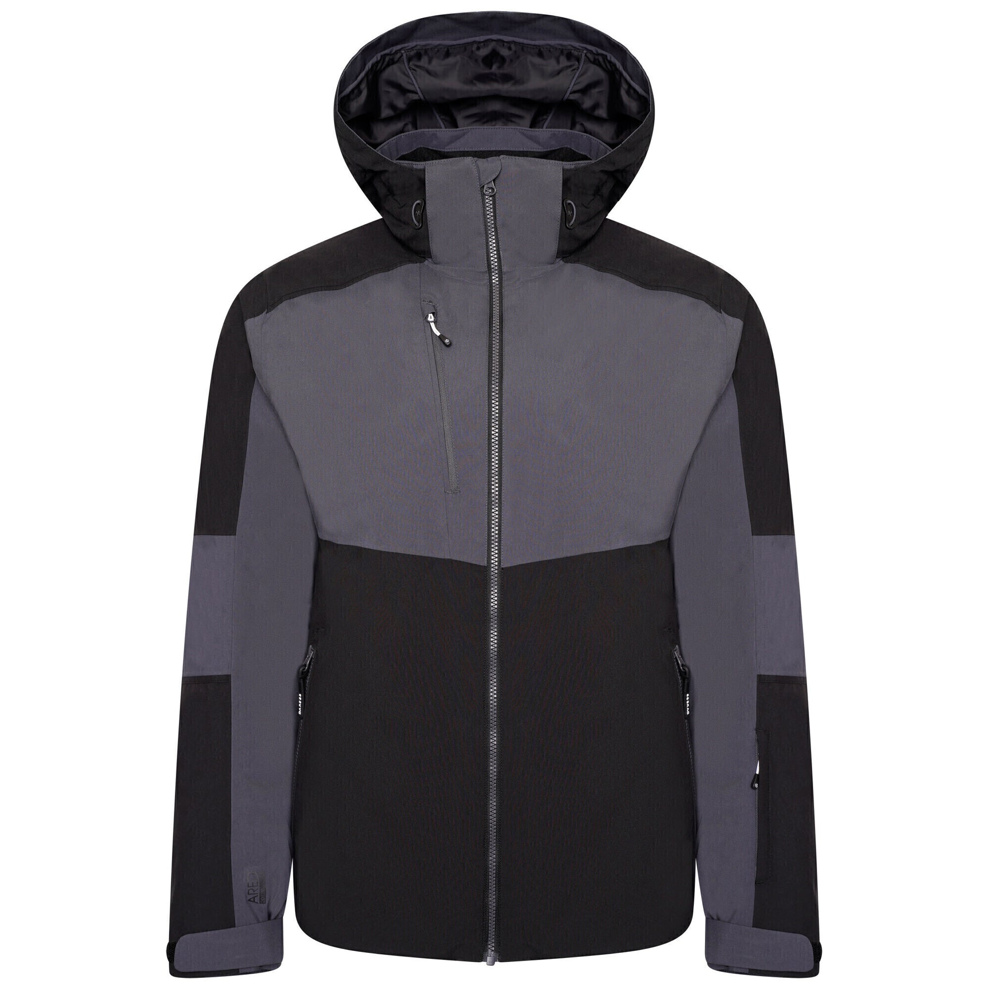 Black-Ebony Grey - Close up - Dare 2B Mens Emulate Waterproof Jacket