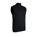 Black - Front - Glenmuir Mens g.Stanley Marl Cotton Zip Neck Pullover