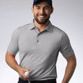 Light Grey Marl - Back - Glenmuir Mens Silloth Marl Performance Polo Shirt