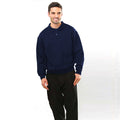 Navy - Back - Maddins Mens Coloursure Polo Pisquet Sweatshirt Top