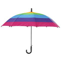 Rainbow - Front - Something Different Rainbow Striped Stick Umbrella