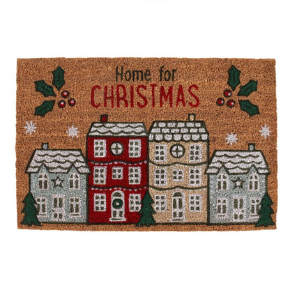 Brown-Green - Front - Something Different Home For Christmas Door Mat