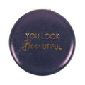 Purple-Gold - Back - Something Different Bee Compact Mirror