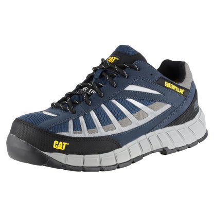 Navy Marine - Side - Caterpillar Mens Infrastructure Suede Safety Trainer