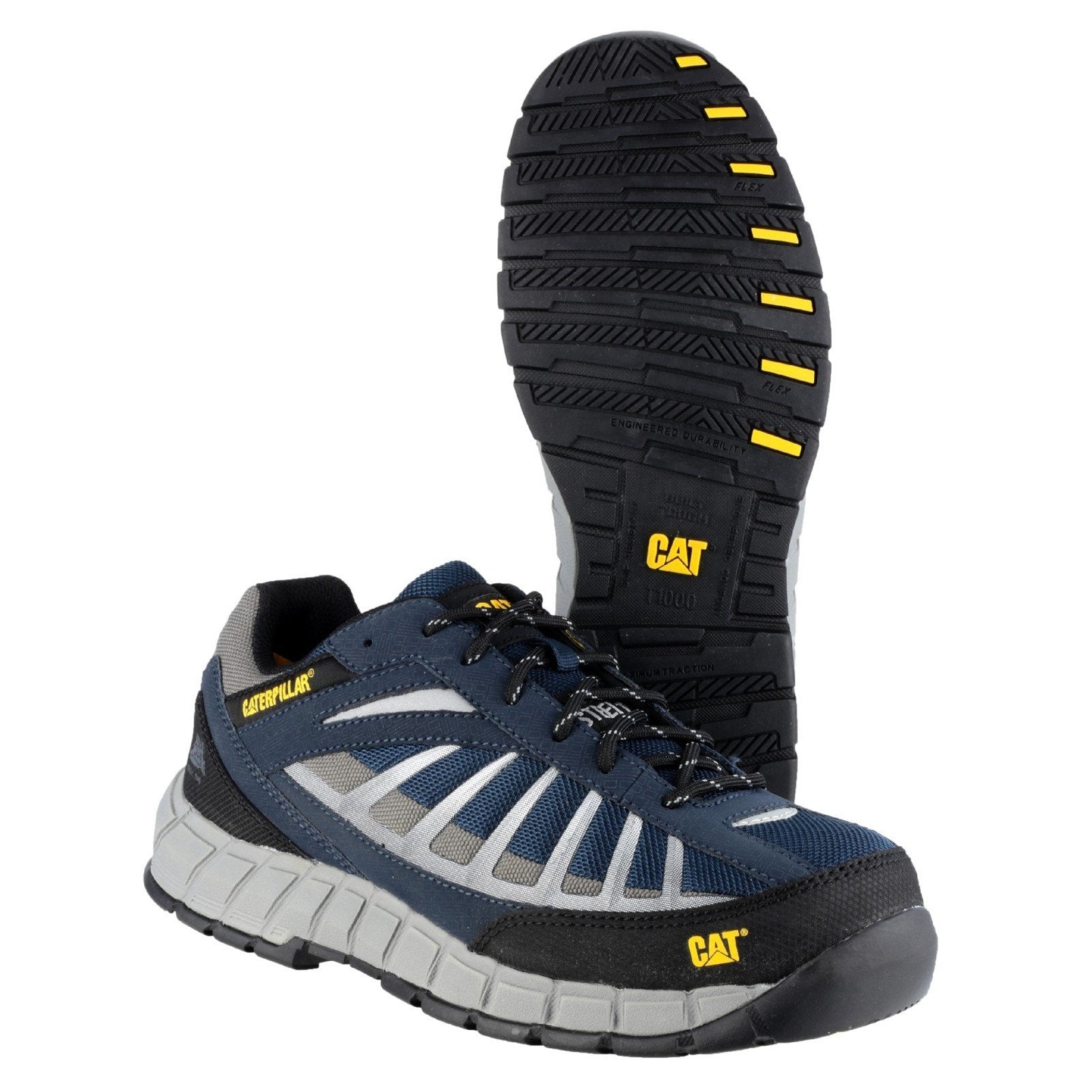 Navy Marine - Pack Shot - Caterpillar Mens Infrastructure Suede Safety Trainer