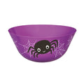 Purple-Black - Front - Amscan Plastic Spider Candy Bowl