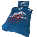 Blue - Back - Jurassic World Logo Duvet Cover Set