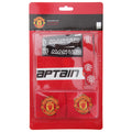 Red-Black-White - Front - Manchester United FC Official Football Crest Sports Accessory Set