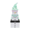 White-Mint Green-Pink - Front - Eurowrap Plush Snowman Christmas Gift Boxes