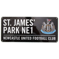 Black - Front - Newcastle United FC Official St James Park Football Crest Street Sign